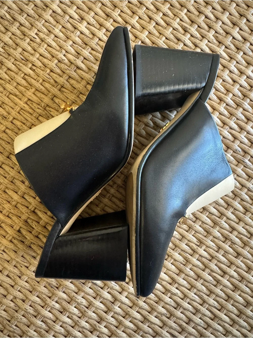 Tory Burch Equestrian Link Heeled Mules - Used